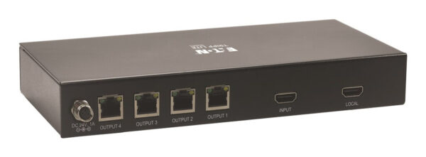 Tripp Lite series 1x4 HDMI over Cat6 Splitter for Medical Applications, 4K 60 Hz, HDR, 4:4:4, PoC, 50-230 ft. (15-70 m), TAA