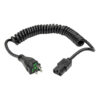 Tripp Lite series Hospital-Grade Power Cord, NEMA 5-15P to C13 - Green Dot, 10A, 125V, 18 AWG, 8 ft. (2.43 m) Coiled Cord, Black