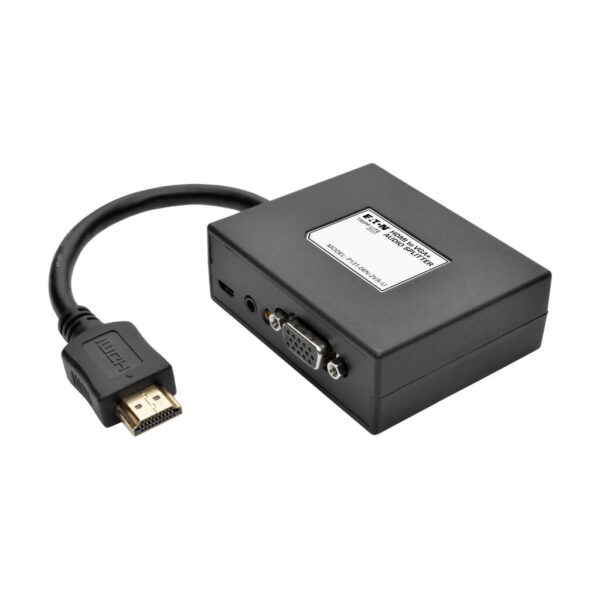 Tripp Lite series HDMI to VGA and Audio Adapter, 6 in. (15.2 cm), Black, TAA