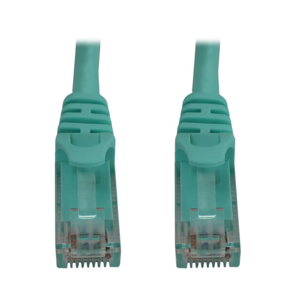 Tripp Lite series Cat6a 10G Snagless Molded UTP Ethernet Cable (RJ45 M/M), PoE, Aqua, 50 ft. (15.2 m)