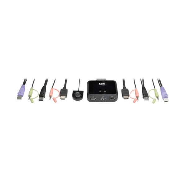 Tripp Lite series 2-Port USB/HD Cable KVM Switch with Audio/Video, Cables and USB Peripheral Sharing