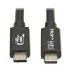 Tripp Lite series USB4 40Gbps Cable (M/M) - USB-C, 8K 60 Hz, 240W EPR Charging, Black, 1.2 m (4 ft.)