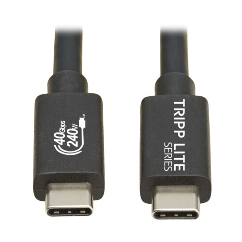 Tripp Lite series USB4 40Gbps Cable (M/M) - USB-C, 8K 60 Hz, 240W EPR Charging, Black, 1.2 m (4 ft.)
