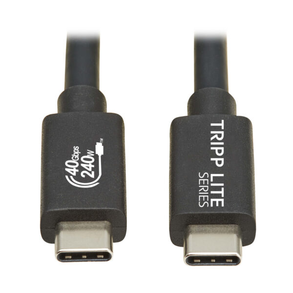 Tripp Lite series USB4 40Gbps Cable (M/M) - USB-C, 8K 60 Hz, 240W EPR Charging, Black, 1.2 m (4 ft.)