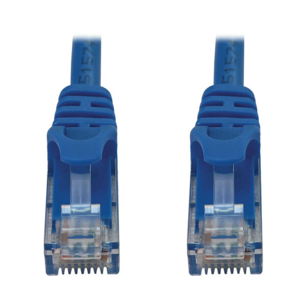 a8576b9dfdf75dd0f45c52ff6019877e-1 Tripp Lite series Cat6a 10G Snagless Molded UTP Ethernet Cable (RJ45 M/M), PoE, Blue, 50 ft. (15.2 m)