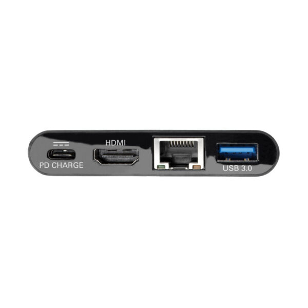 a866efc9ecebc63ca89712a748b066f4 Tripp Lite series USB-C Multiport Adapter - HDMI, USB 3.x (5Gbps) Hub Port, Gigabit Ethernet, 60W PD Charging, HDCP, Black