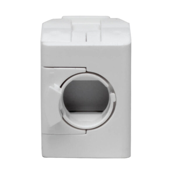Tripp Lite series Keystone Jack Cat6/Cat5e, RJ45, Shuttered, Dust Cap - Toolless, PoE/PoE+ Compliant, White, TAA - N238-001-GY-TF