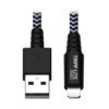 a8e713ce7aa596b8af18b4e21898abf9-2 Tripp Lite series Heavy-Duty USB-A to Lightning Sync/Charge Cable, MFi Certified - M/M, USB 2.0, 6 ft. (1.83 m)