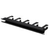Tripp Lite series Horizontal Cable Manager - Metal Rings, Black, 1U