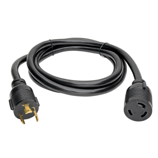 Tripp Lite series Power Extension Cord, NEMA L6-30P to NEMA L6-30R - Heavy-Duty, Locking, 30A, 250V, 10 AWG, 8 ft. (2.43 m), Black