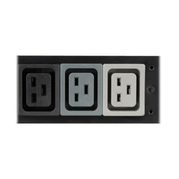 Tripp Lite series 5.7kW 3-Phase Local Metered PDU, 208/120V Outlets (36 C13, 6 C19, 6 5-15/20R), L21-20P, 6 ft. (1.83 m) Cord, 0U Vertical, TAA