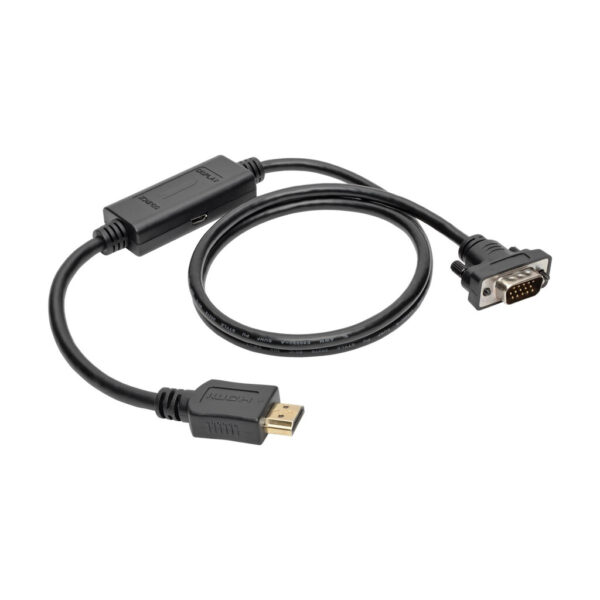 Tripp Lite series HDMI to VGA Active Adapter Cable (HDMI to Low-Profile HD15 M/M), 6 ft. (1.8 m), TAA