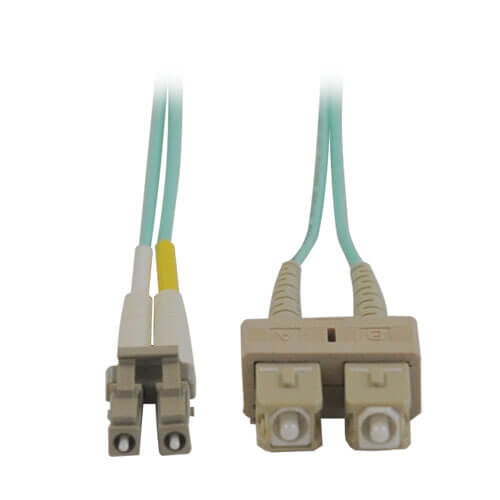 Tripp Lite series 10Gb Duplex Multimode 50/125 OM3 LSZH Fiber Patch Cable (LC/SC) - Aqua, 5M (16 ft.)