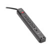 Tripp Lite series Protect It! 6-Outlet Surge Protector, 6 ft. Cord, 1200 Joules, 20W PD Charging, 2 USB Ports, Black Housing