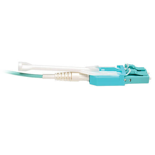Tripp Lite series 10Gb/40Gb/100Gb Duplex Multimode 50/125 OM3 LSZH Fiber Patch Cable with Push/Pull Tab Connectors (LC/LC), Aqua, 2M (6.6 ft.)