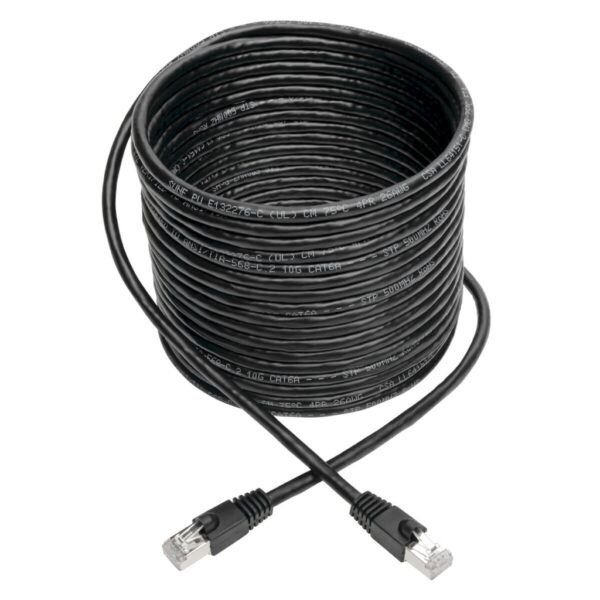 a9f332467c5f75126393b3a73e42be57 Tripp Lite series Cat6a 10G Snagless Shielded STP Ethernet Cable (RJ45 M/M), PoE, Black, 35 ft. (10.67 m)