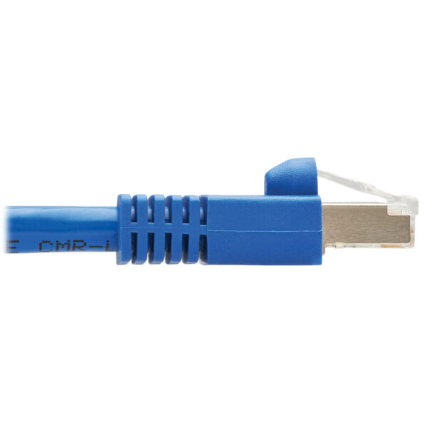aa02ac3438073eb18082319a2fd35292 Tripp Lite series M12 X-Code Cat6a 10G F/UTP CMR-LP Shielded Ethernet Cable (Right-Angle M12 M/RJ45 M), IP68, PoE, Blue, 2 m (6.6 ft.), TAA