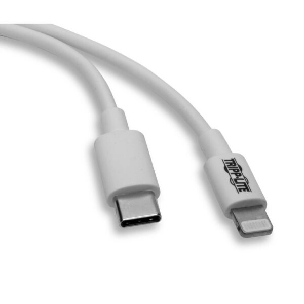 Tripp Lite series USB-C to Lightning Sync/Charge Cable (M/M), MFi Certified, White, 3 ft. (0.9 m)
