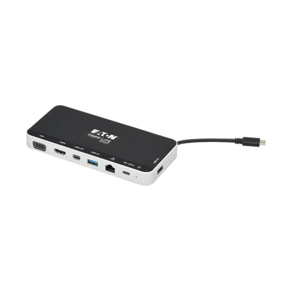 Tripp Lite series USB Dock, Triple Display - 4K HDMI & mDP, VGA, USB 3.x (5Gbps), USB-A/C Hub, GbE, 60W PD Charging