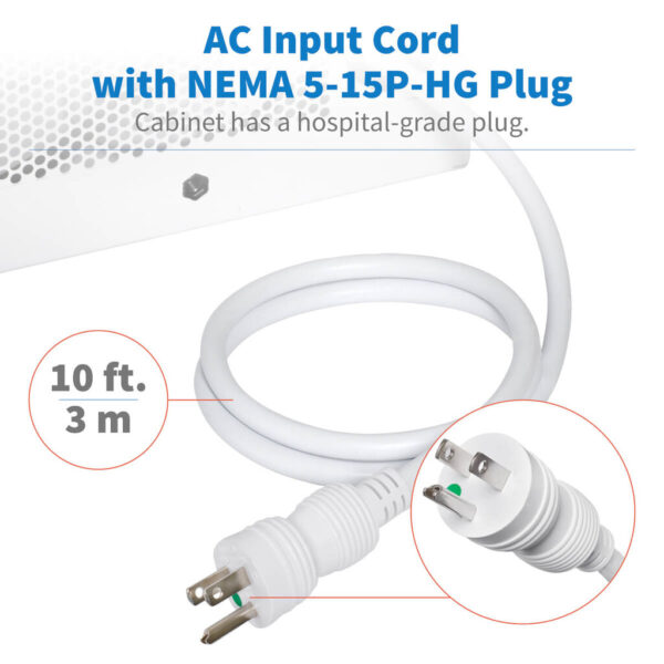 Tripp Lite series Safe-IT Multi-Device UV Charging Station, Hospital-Grade, 16 USB Ports, iPad and Android Tablets, Antimicrobial, White