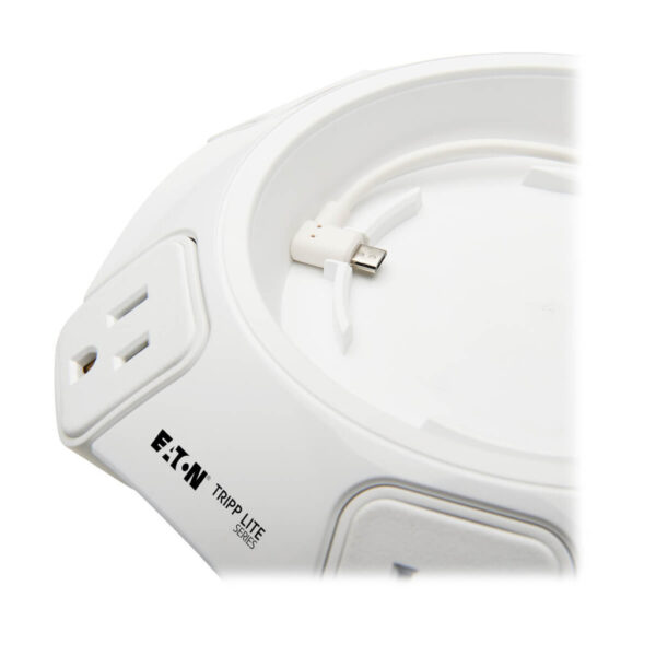 aa51b758b21707d897139d95ab6b7384 Tripp Lite Safe-IT Conference Surge Protector, 4 Rotating 5-15R Outlets, USB-C and 3 USB-A Ports, 10 ft. Cord, Antimicrobial - TLP410UCUFOAM