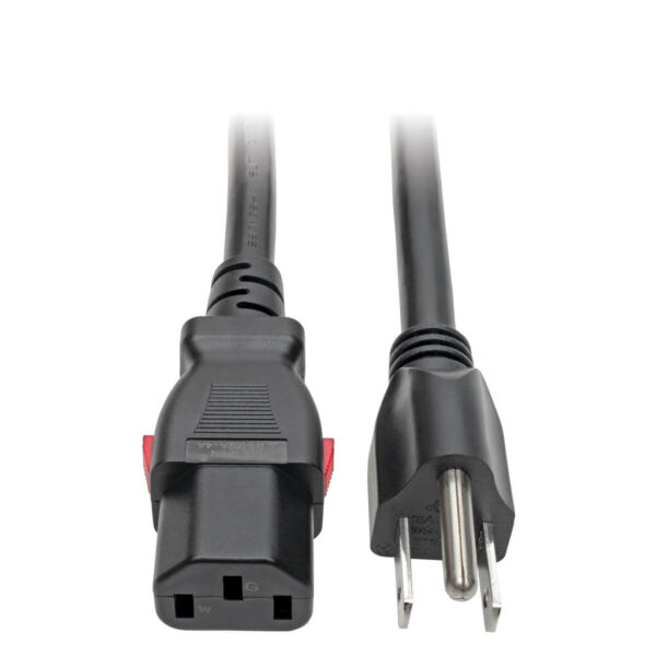 aa6906fb62721e2b6c000bcb4caccb89 Tripp Lite series Computer Power Cord, NEMA 5-15P to Locking C13 - Heavy-Duty, 15A, 125V, 14 AWG, 6 ft. (1.83 m), Black