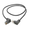 aab6aa5790d37745ace9b7f3f01bbc88 Tripp Lite series Right-Angle Cat6 Gigabit Snagless Molded Slim UTP Ethernet Cable (RJ45 M/M), Black, 1 ft. (0.31 m)