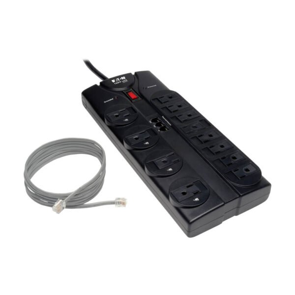 Tripp Lite series Protect It! 12-Outlet Surge Protector, 8 ft. (2.43 m) Cord, 2160 Joules, Tel/Modem Protection