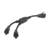 Tripp Lite series Extension Cord Y Splitter, Right-Angle NEMA 5-15P to 2x NEMA 5-15R - Heavy Duty, 15A, 120V, 14 AWG, 1 ft. (0.3 m), Black