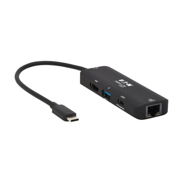 Tripp Lite series USB-C Multiport Adapter - 4K 60 Hz HDMI, USB 3.x (5Gbps) Hub Ports, GbE, 100W PD Charging, HDR, HDCP 2.2