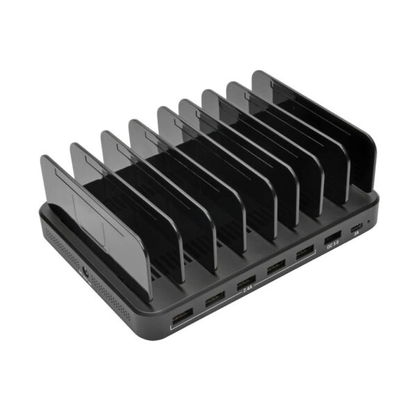 Tripp Lite series 7-Port USB Charging Station with Quick Charge 3.0, USB-C Port, Device Storage, 5V 4A (60W) USB Charge Output