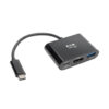 Tripp Lite series USB-C to HDMI 4K Adapter with USB 3.x (5Gbps) Hub Port and 60W PD Charging, HDCP, Black
