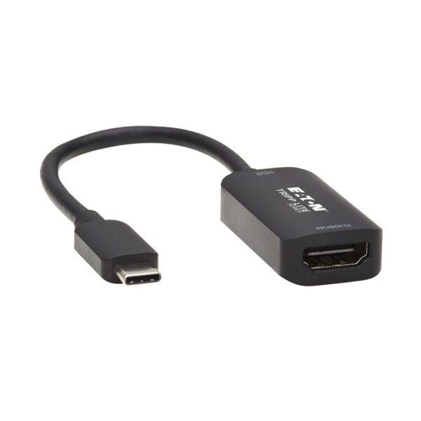 ab4060ddd0fa24ad3a64d51ece19441b Tripp Lite series USB-C to HDMI Active Adapter Cable (M/F), 4K 60 Hz, HDR, 4:4:4, DP 1.2 Alt Mode, HDCP 2.2, Black, 6 in. (15.2 cm)
