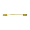 Tripp Lite series Cat6a 10G Snagless Molded Slim UTP Ethernet Cable (RJ45 M/M), PoE, Yellow, 6 in. (15 cm)