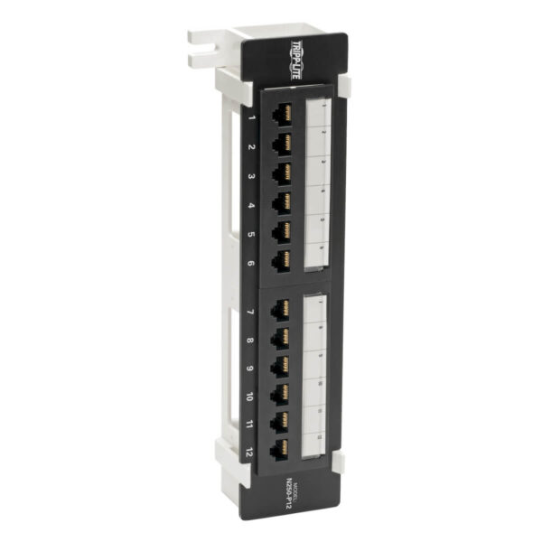 ab6bf96939bfb8888ab8135ee195de0b Tripp Lite series Cat6 Wall-Mount 12-Port Patch Panel - PoE+ Compliant, 110/Krone, 568A/B, RJ45 Ethernet, TAA