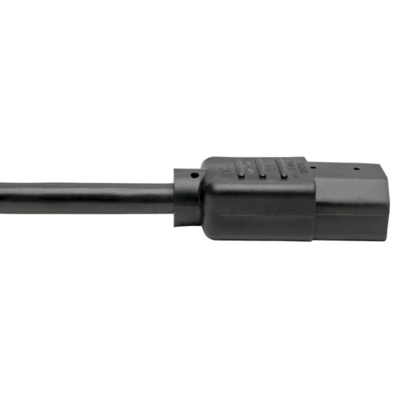 ab8d23a21462379775da238066bacaa2 Tripp Lite series Power Cord Splitter, C14 to 2xC13 PDU Style - 10A, 250V, 18 AWG, 18-in. (45.72 cm), Black