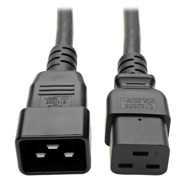 Tripp Lite series Power Extension Cord, C19 to C20 - Heavy-Duty, 20A, 250V, 12 AWG, 6 ft. (1.83 m), Black