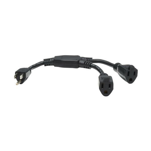 abaa6f742967dee89c6d40365cbeaf5e Tripp Lite series Extension Cord Y Splitter, NEMA 5-15P to 2x NEMA 5-15R - 13A, 125V, 16 AWG, 1 ft. (0.3 m), Black