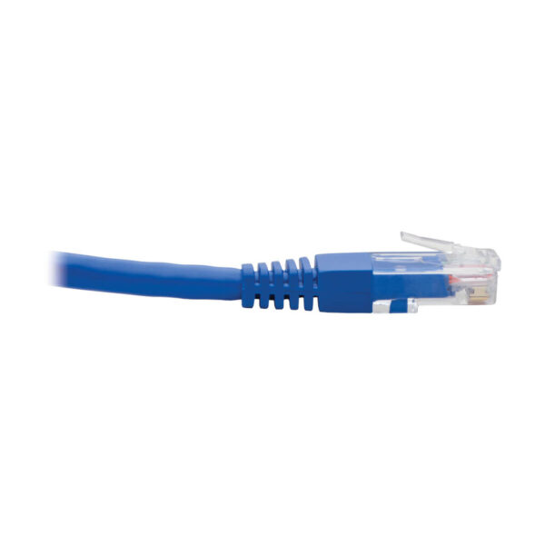 abc28580cff0ca302453b0f1427447a1 Tripp Lite series Down-Angle Cat6 Gigabit Molded UTP Ethernet Cable (RJ45 Right-Angle Down M to RJ45 M), Blue, 1 ft. (0.31 m)