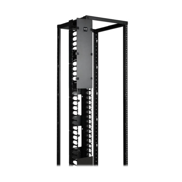 abebef15d764c1e55382e6e2f44e5497 Tripp Lite series SmartRack 6-in. (15.24 cm) Wide High Capacity Vertical Cable Manager - Double finger duct with cover