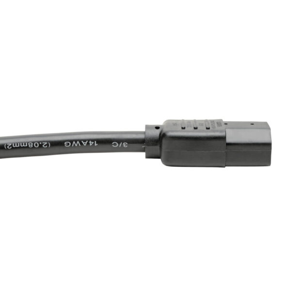 Tripp Lite series Heavy-Duty PDU Power Cord, C13 to C14 - 15A, 250V, 14 AWG, 6 ft. (1.83 m), Black