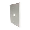 Tripp Lite series Safe-IT 1-Port Single-Gang Keystone Wall Plate, Antibacterial, Ivory Matte, TAA