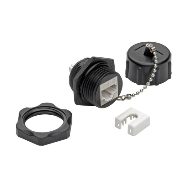 Tripp Lite series Keystone Jack Cat6/Cat5e, RJ45, Shielded, Dust Cap, Industrial - 110 Punch Down, IP68, TAA
