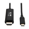 ac267ca39cdd48ea5220a05e8c7b2346 Tripp Lite series USB-C to HDMI Adapter Cable (M/M), 4K 60 Hz, 4:4:4, Thunderbolt 3 Compatible, Black, 3 ft. (0.9 m)