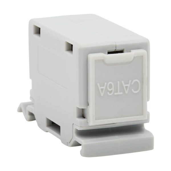 Tripp Lite series Cat6a Shielded In-Line DIN-Rail Mountable Snap-In Coupler (RJ45 F/F), TAA