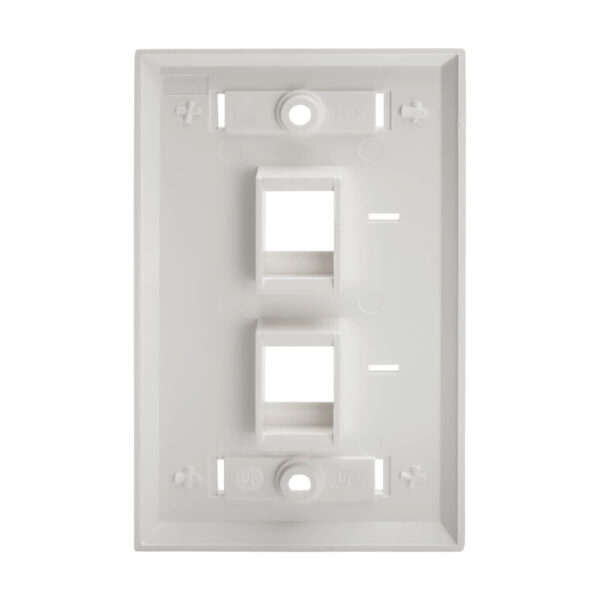 Tripp Lite series 2-Port Keystone Faceplate, Single Gang, ID Labels, White, TAA