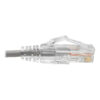 Tripp Lite series Cat6 Gigabit Snagless Slim UTP Ethernet Cable (RJ45 M/M), PoE, Gray, 8-in. (20.32 cm)
