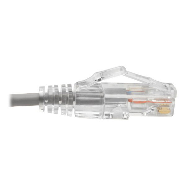 Tripp Lite series Cat6 Gigabit Snagless Slim UTP Ethernet Cable (RJ45 M/M), PoE, Gray, 8-in. (20.32 cm)
