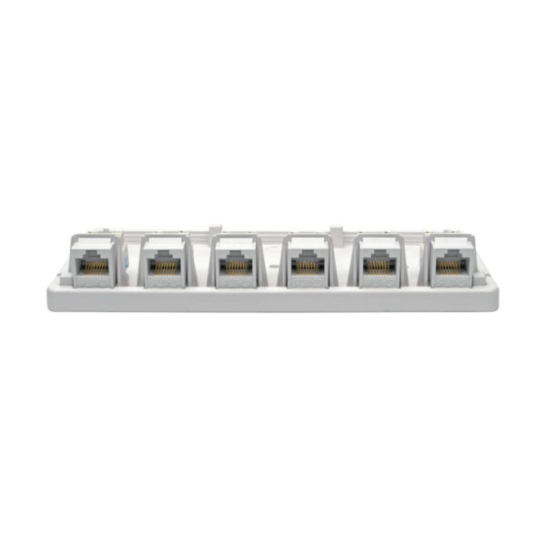 ac816b69071139e263bb37692aeabca0 Tripp Lite series Pre-Configured Unshielded Cat6 6-Port Surface-Mount Box, 110 IDC, RJ45, White, TAA
