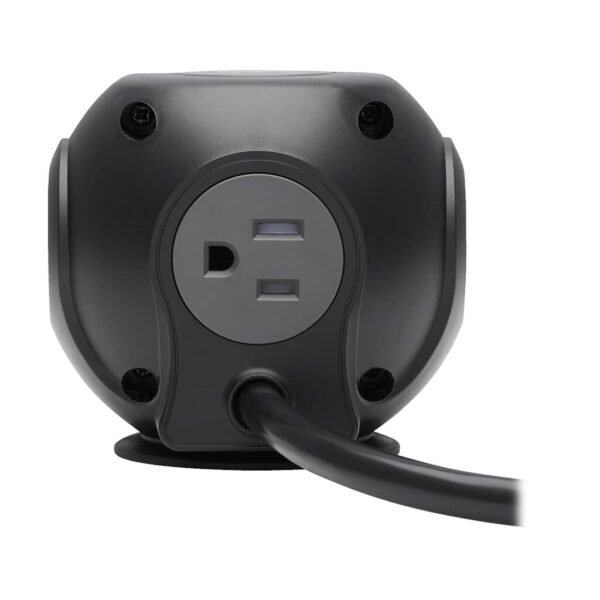 ac88370e8646a767fa07752d3ceafce6 Tripp Lite series Safe-IT 3-Outlet Spherical Surge Protector, 5-15R Outlets, 4 USB Charging Ports, 8 ft. (2.4 m) Cord, Antimicrobial Protection